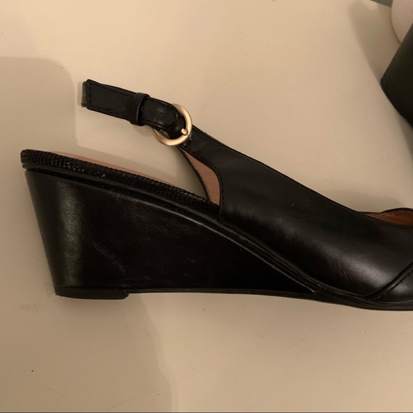 NATURALIZER black wedge sandals size 8.5 M - Picture 4 of 9
